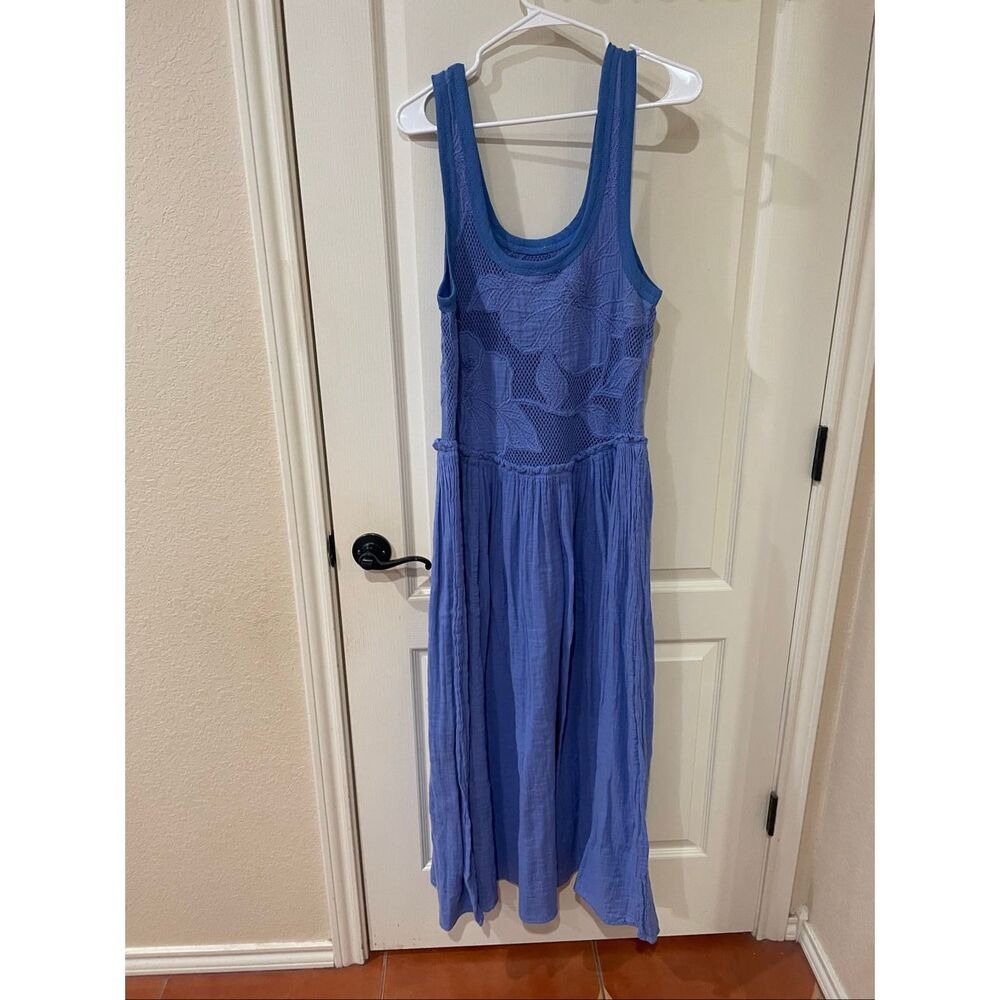 FREE PEOPLE Pearl Floral Maxi dress in Blue Sz Medium NWOT $198 - Picture 7 of 8